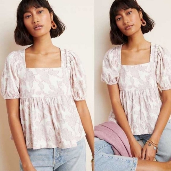 Anthropologie Tops - Anthropologie Maeve Batia floral babydoll top